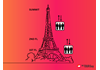 A graphic image of the Eiffel Tower indicating the different levels for tours to visit.