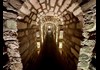 empty corridor at the catacombs in Paris