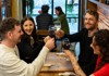 A group of friends drinking wine while on a food tour in Florence with The Tour Guy.