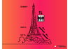 A graphic image of the Eiffel Tower indicating the different levels for tours to visit.