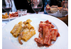 An image of two types of fresh pasta at a restaurant in Rome.