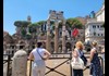 A group of tourists at the Roman Forum while on a tour with The Tour Guy.