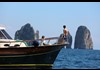 Boat near cliffs