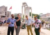 A group of tourists inside the Roman Forum with their guide from The Tour Guy.